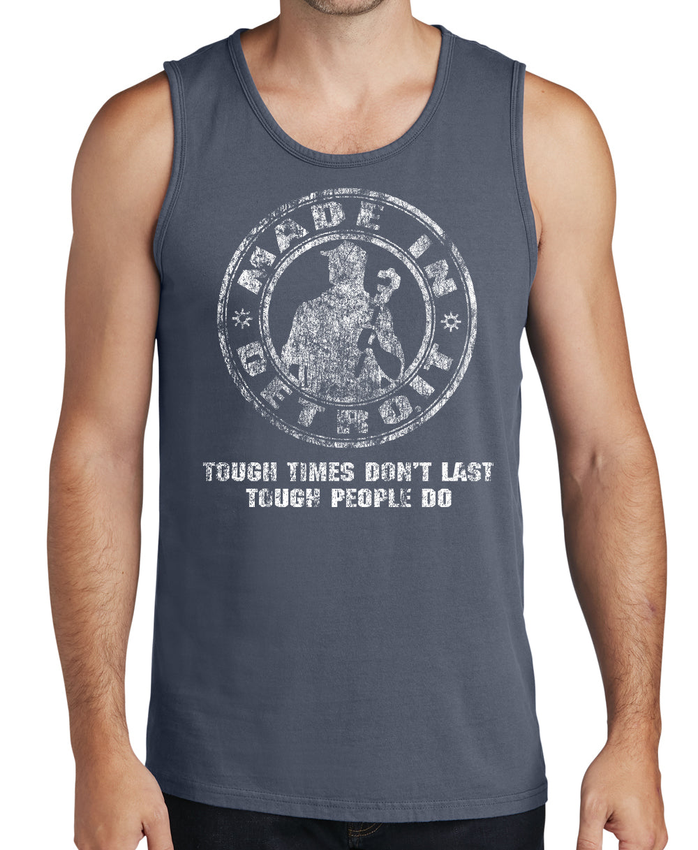 Men's MID Circle/Tough Times Denim Blue Tank