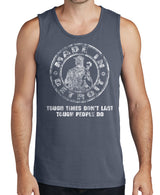 Men's MID Circle/Tough Times Denim Blue Tank