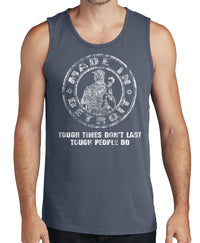 Men's MID Circle/Tough Times Denim Blue Tank