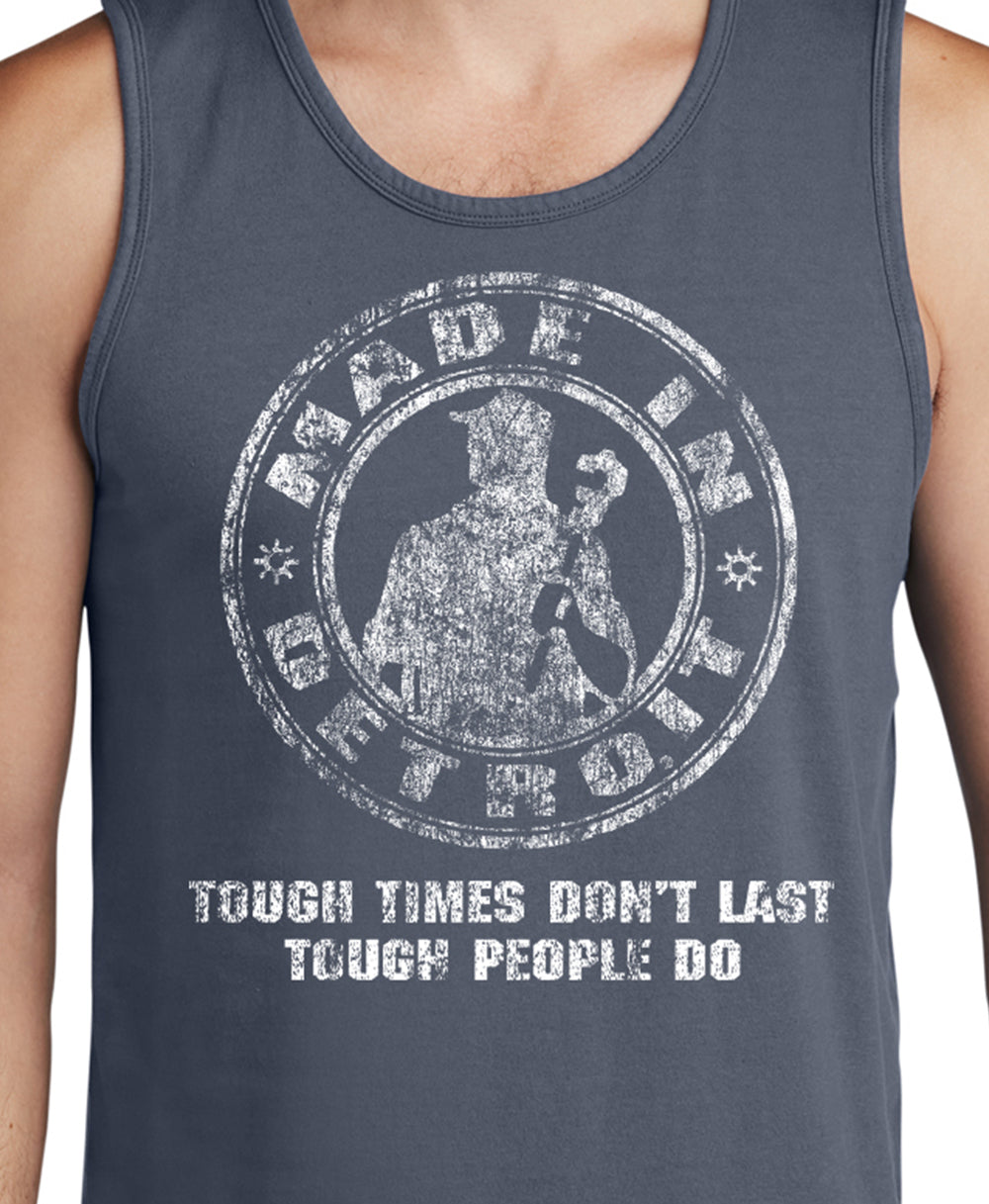 Men's MID Circle/Tough Times Denim Blue Tank