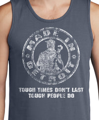 Men's MID Circle/Tough Times Denim Blue Tank