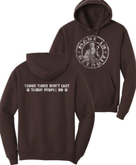 MID Circle/Tough Times Dark Chocolate Hoodie