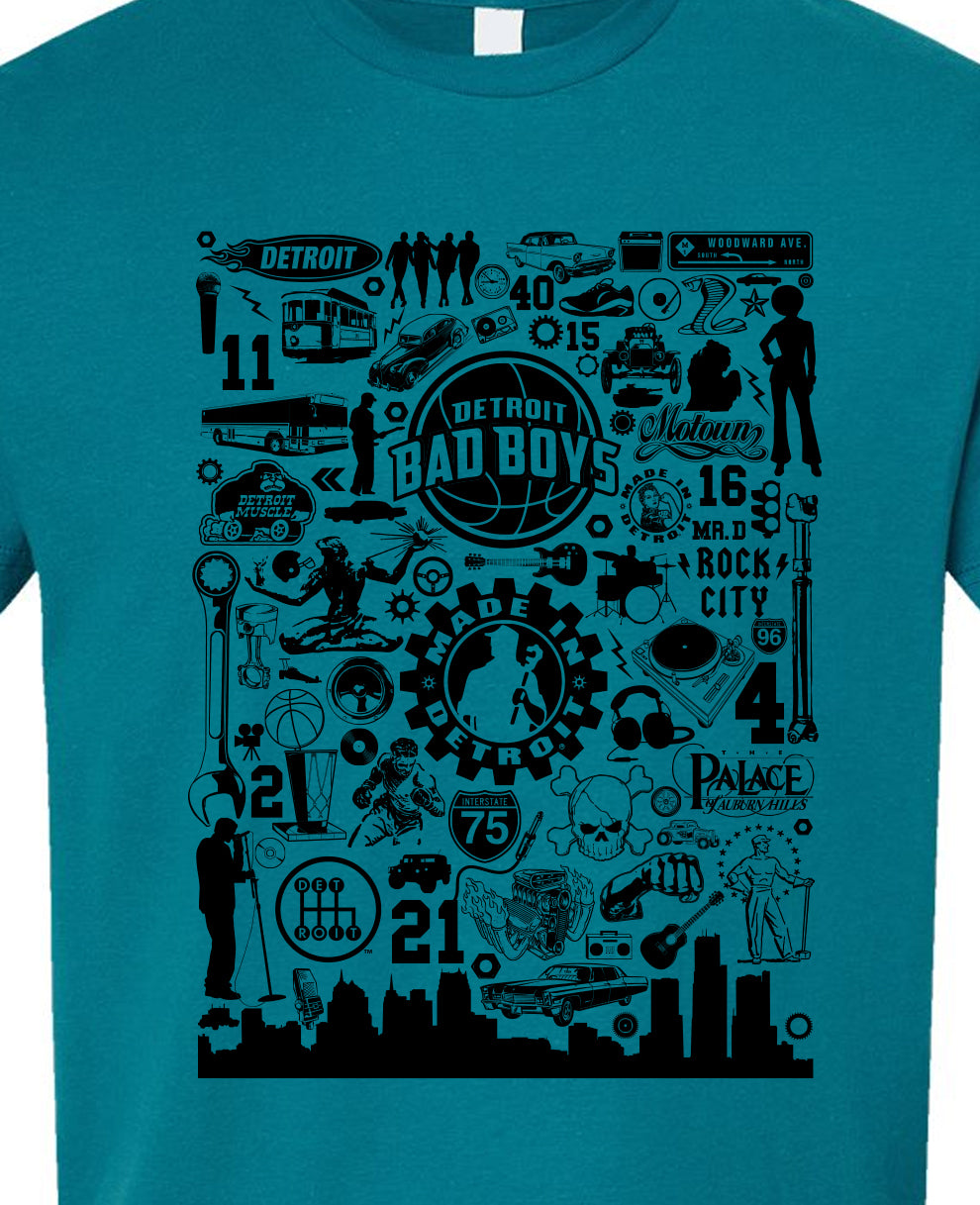Bad Boys Collage - Teal