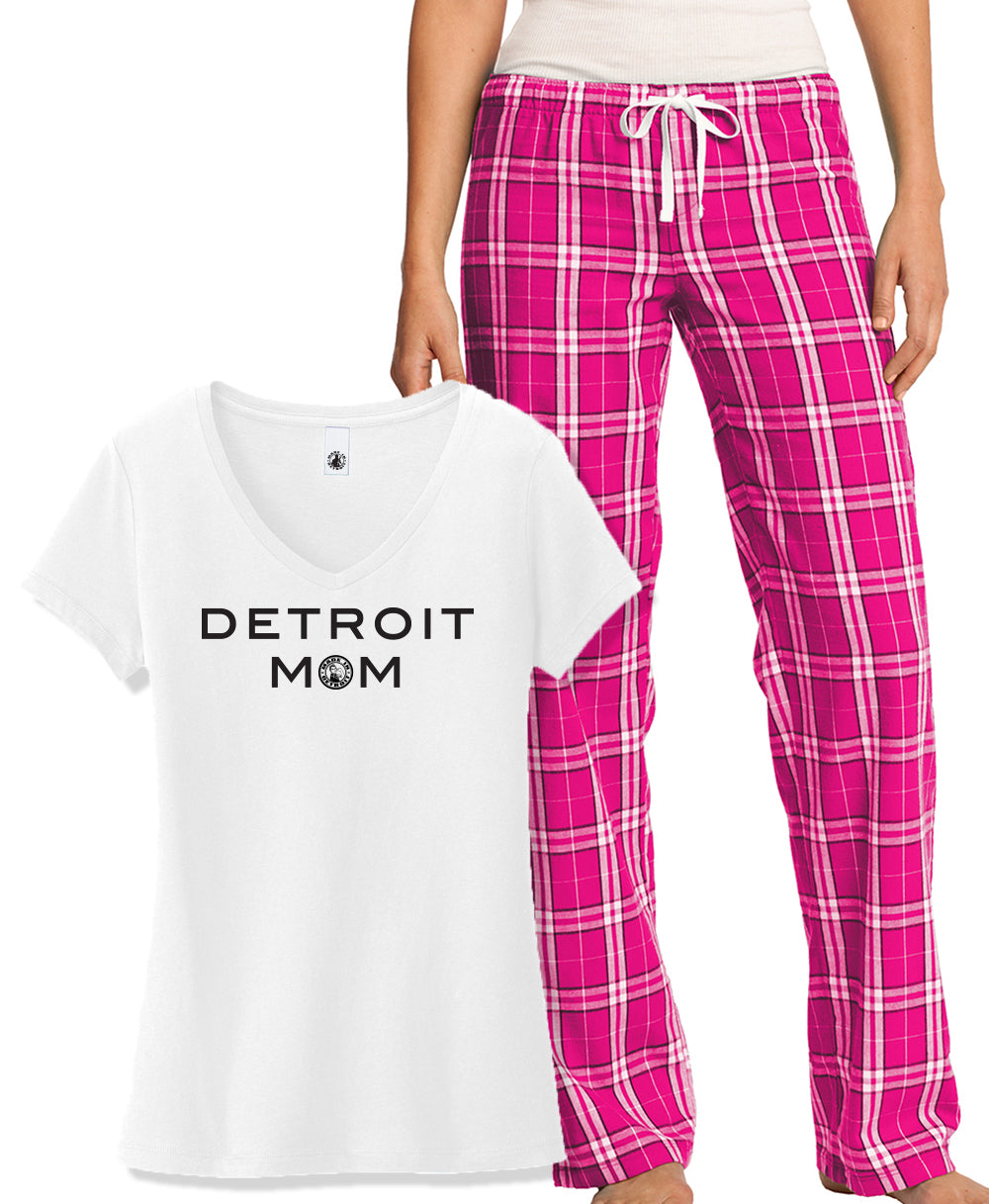 Detroit Mom -  PJ Set - Pink