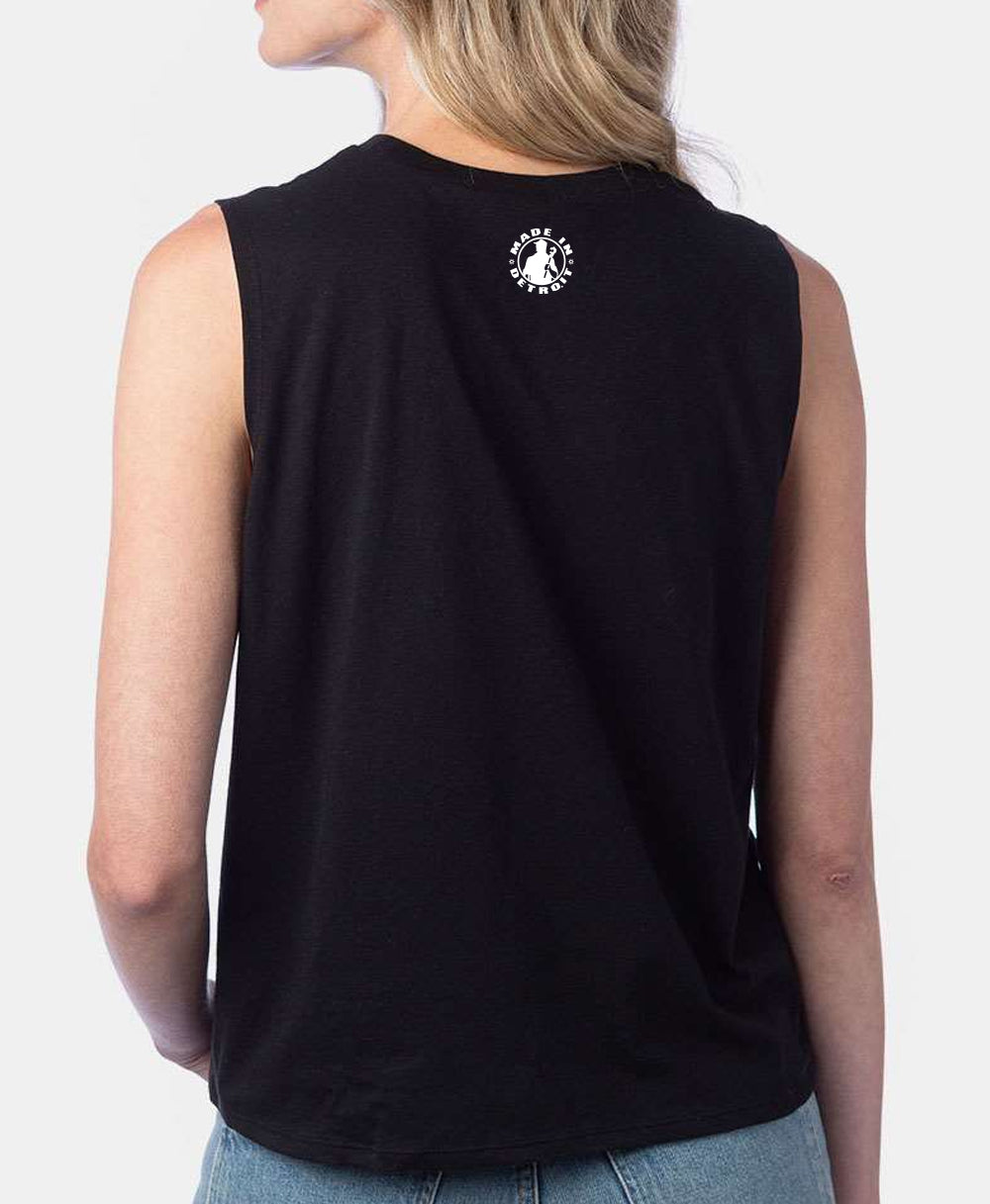 Ladies Detroit Crop Muscle Tank