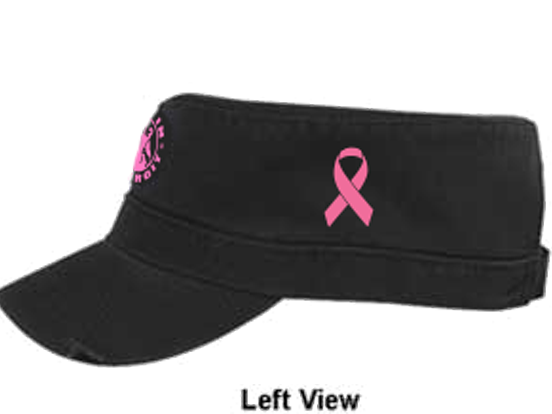 MID Fidel Cap - Black Cancer Ribbon w/ Pink