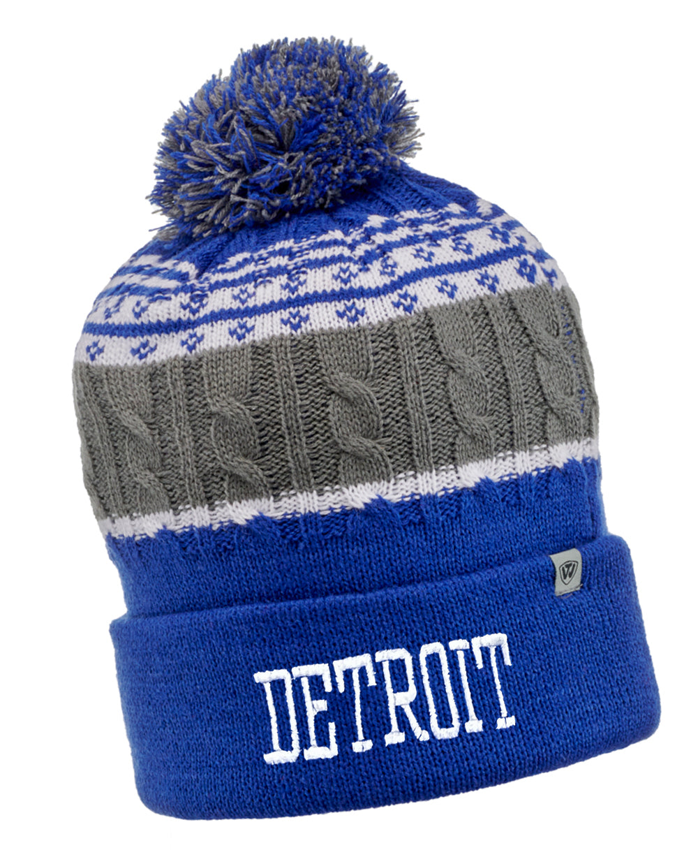 Detroit Knit Pom Beanie