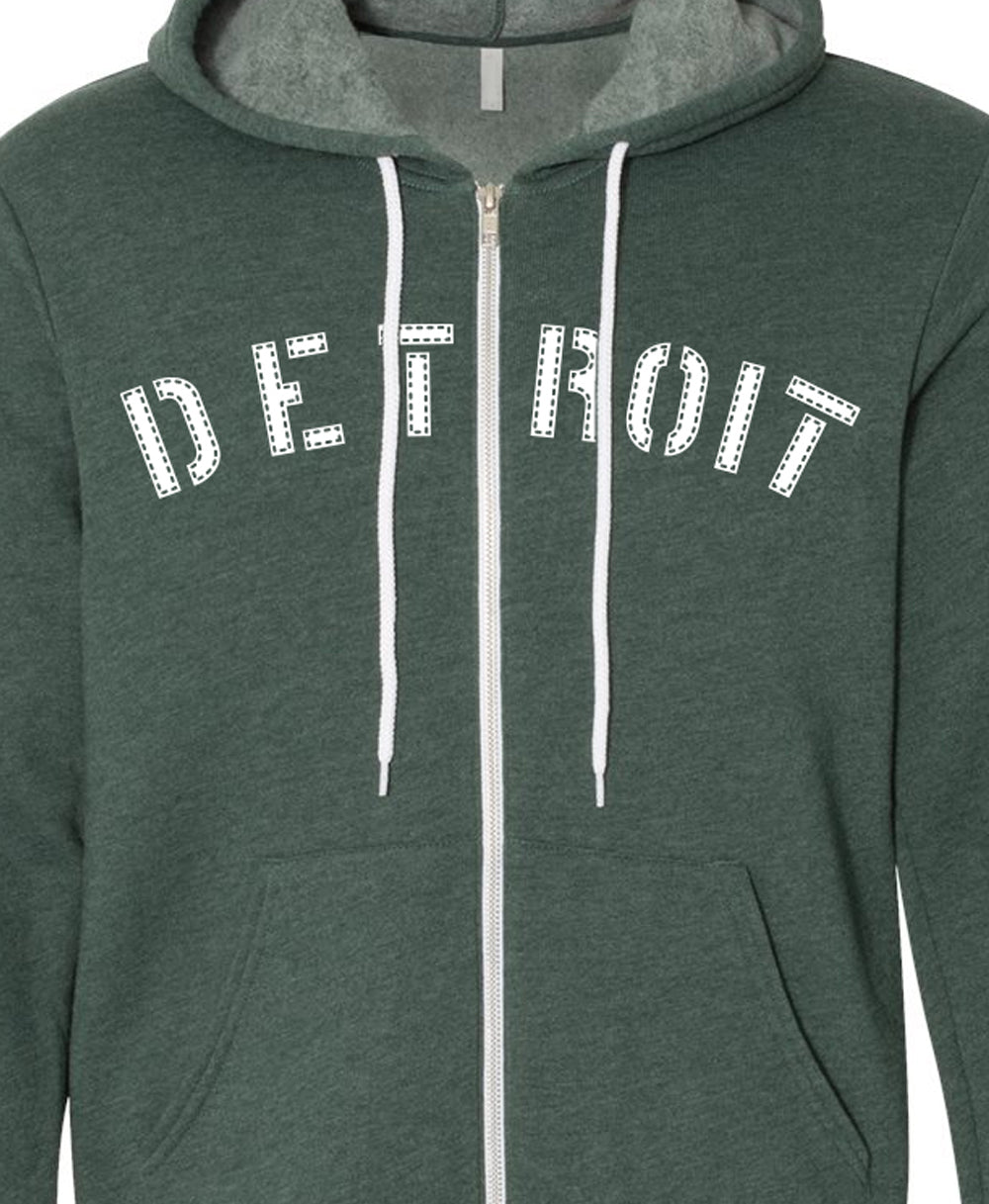 Detroit Stencil - Heather Forest Green