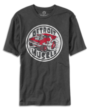 Detroit Muscle Roach design printed on Smoke T-shirt