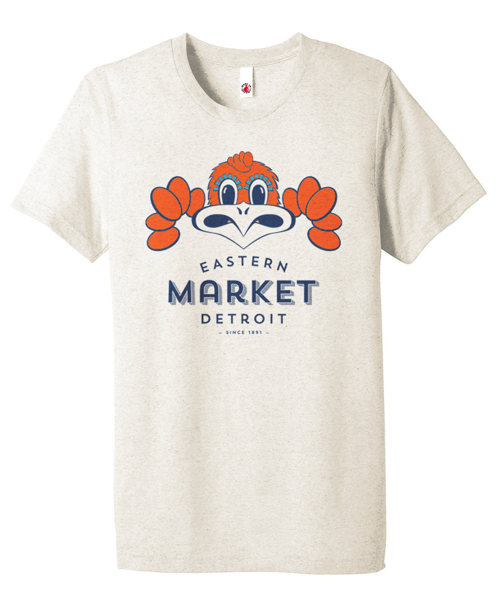 Eastern Market multi colored print on Oatmeal color tri-blend T-shirt