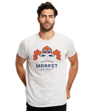 Eastern Market multi colored print on Oatmeal color tri-blend Tee-shirt