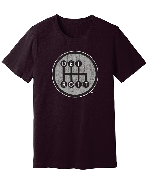 Detroit Shifter Oxblood Black Shirt w/ Grey print