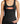 Ladies Detroit Flame Black Ribbed Tank