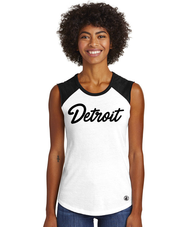 Detroit Script Sleeveless Tee (XL/2X ONLY)