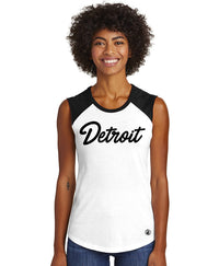 Detroit Script Sleeveless Tee (XL/2X ONLY)