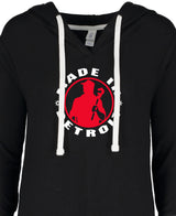 Ladies MID Black Hacci Knit Hoodie (XS ONLY)