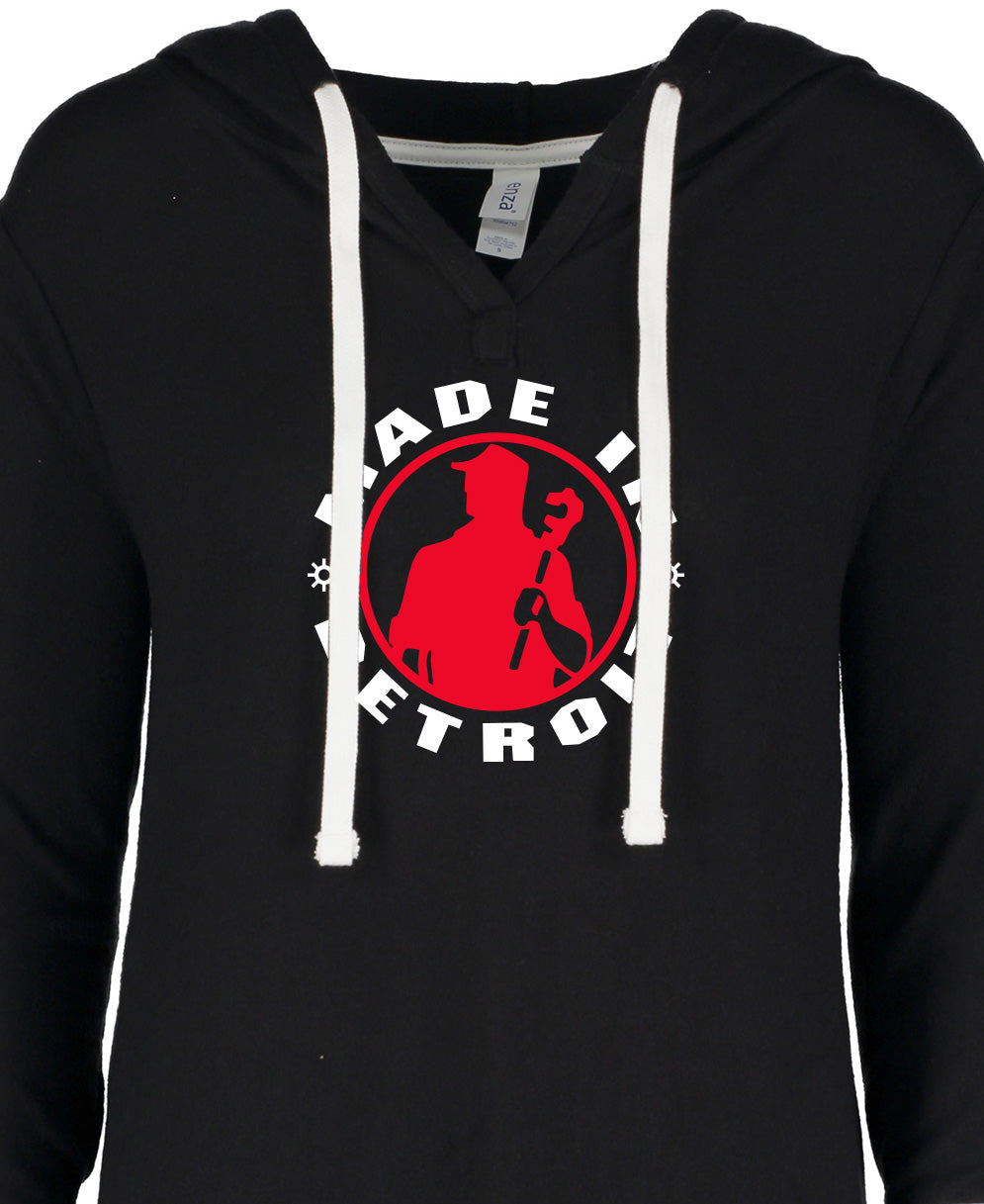 Ladies MID Black Hacci Knit Hoodie (XS ONLY)