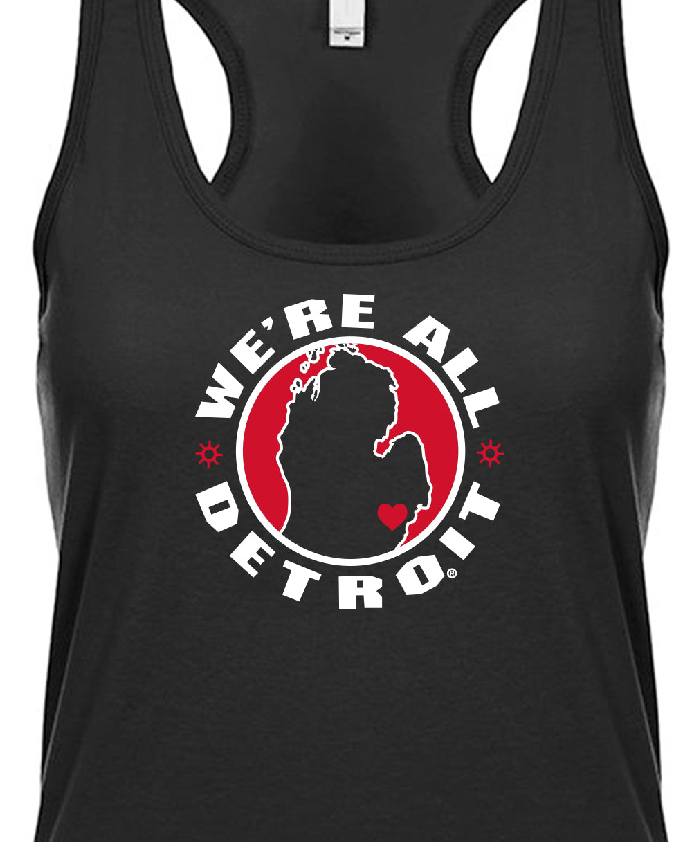 Ladies We're All Detroit Racerback Tank