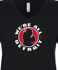 Ladies We're All Detroit V-Neck - 2X