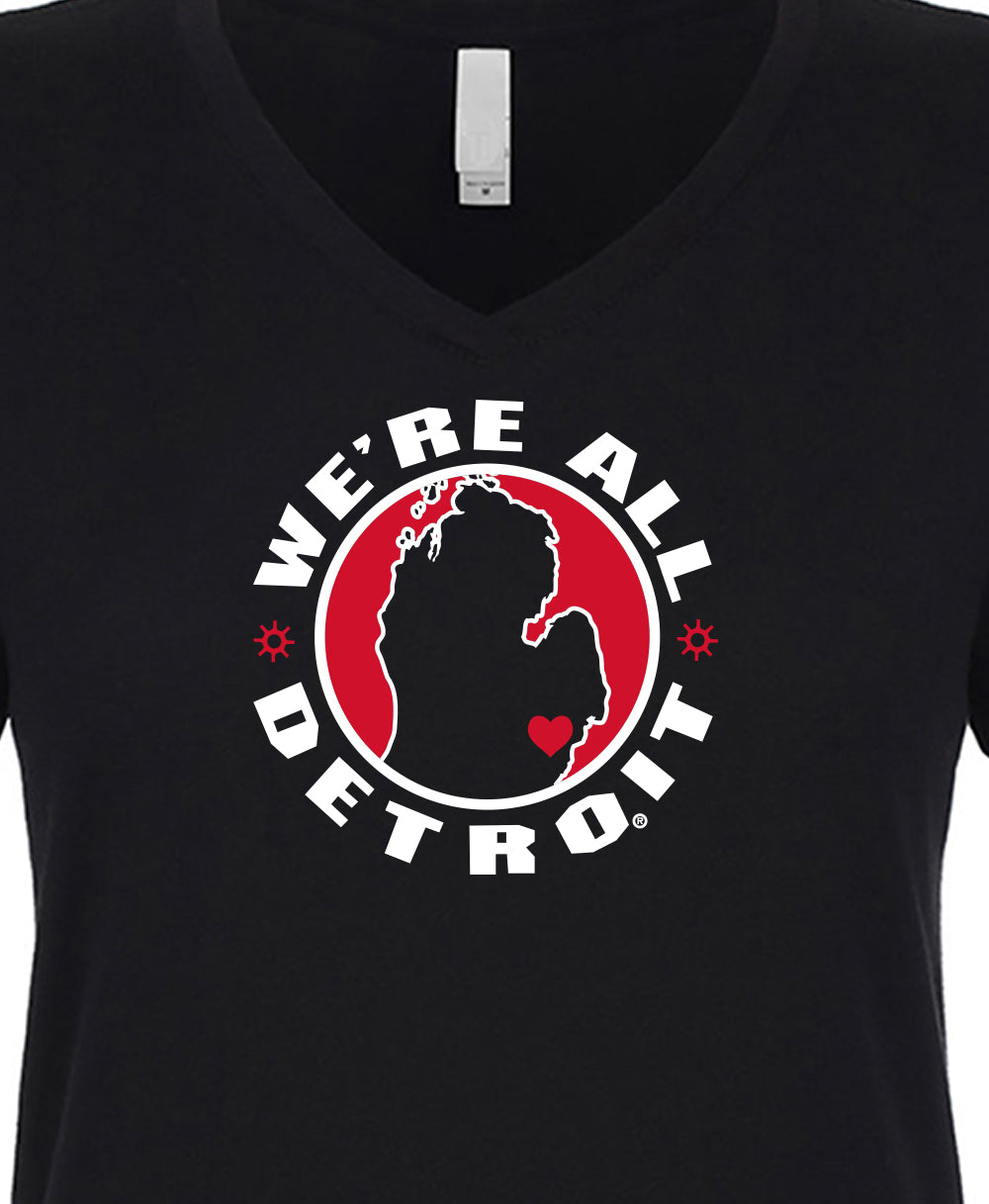 Ladies We're All Detroit V-Neck - 2X