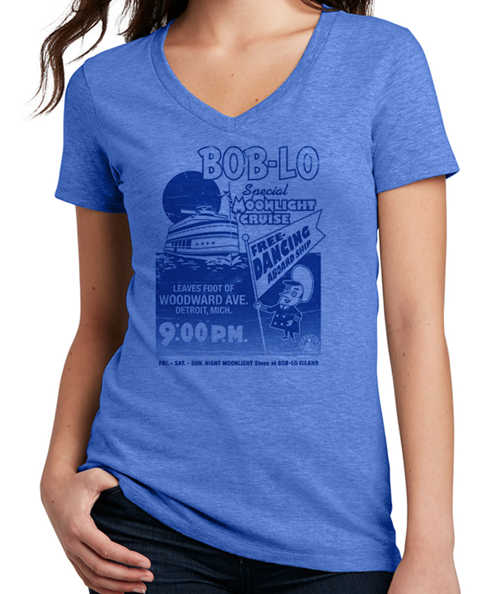 Boblo V-neck Heather Sea Blue