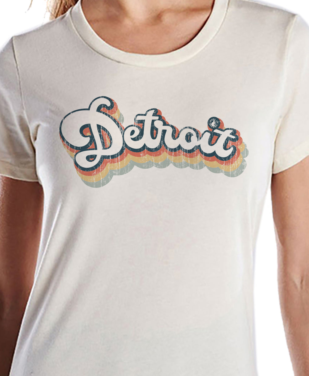 Ladies Detroit Retro Bubble Tee