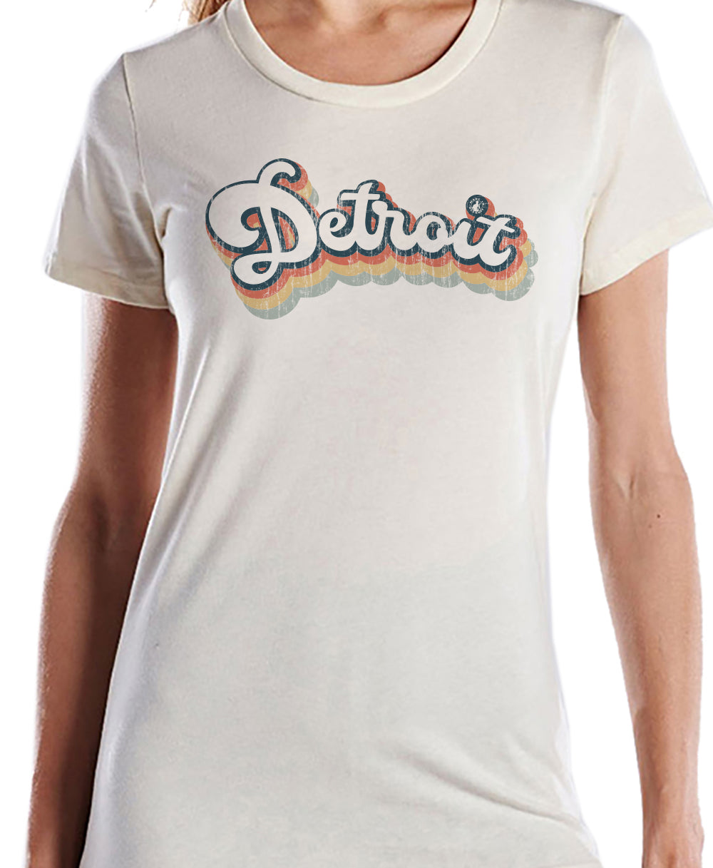Ladies Detroit Retro Bubble Tee