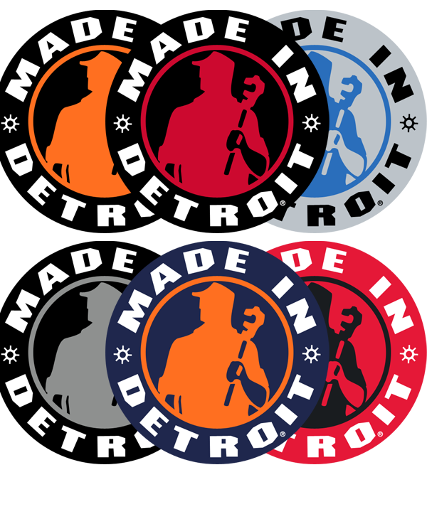Random 6-Pack of MID Stickers – Made In Detroit