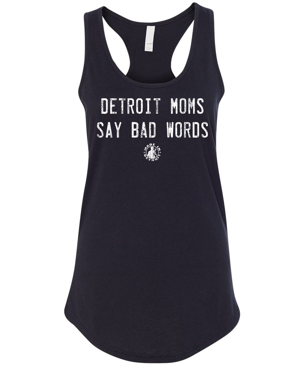 Detroit Moms Say Bad Words Racerback Tanks
