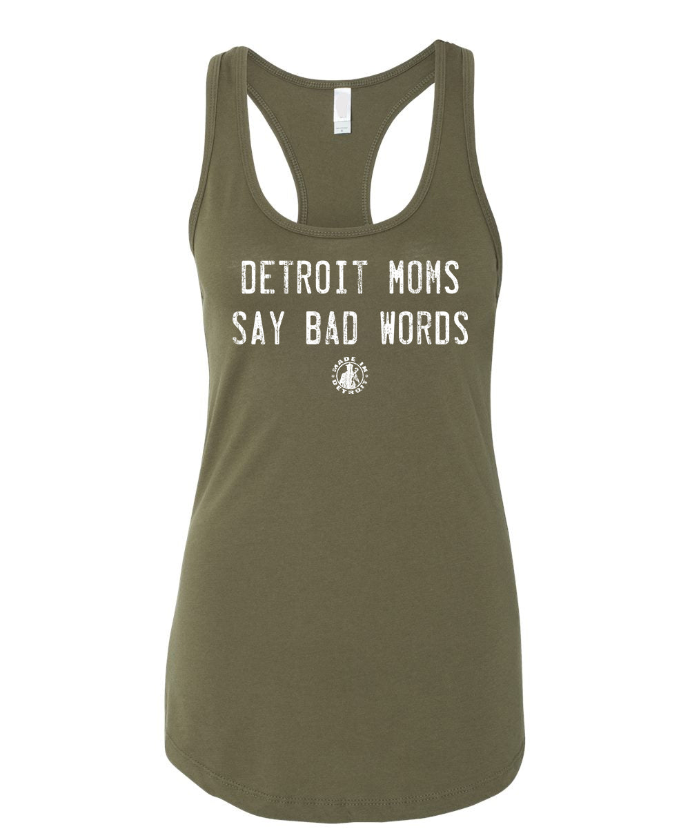 Detroit Moms Say Bad Words Racerback Tanks