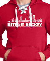 Detroit Hockey Skyline Lace Pullover