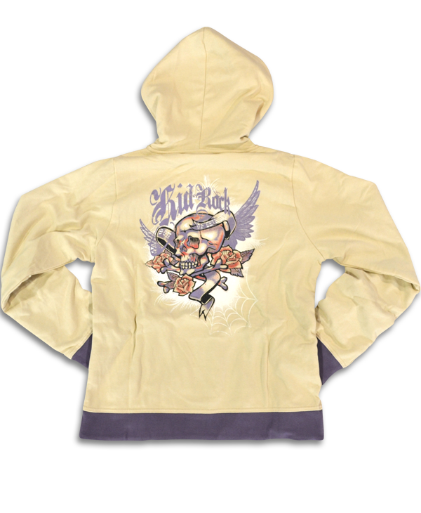 Kid Rock Skull & Roses - Junior Size - Zip-Up Hoodie