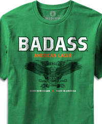 Unisex Badass American Lager - Kelly Green