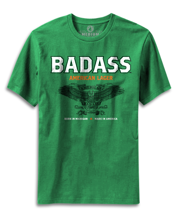 Unisex Badass American Lager - Kelly Green