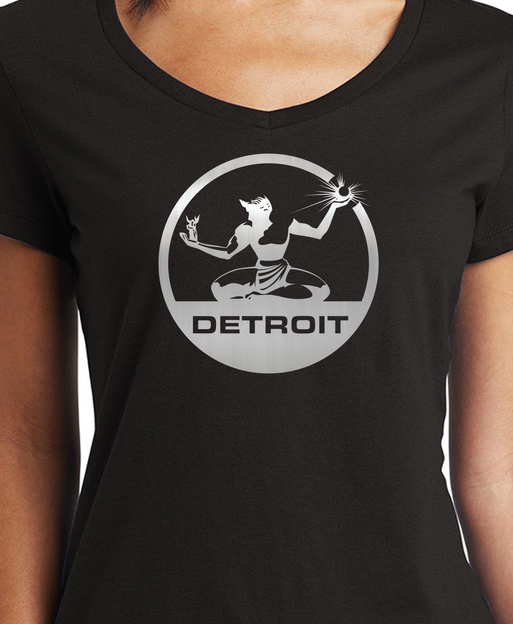 Spirit of Detroit Ladies Black Tee